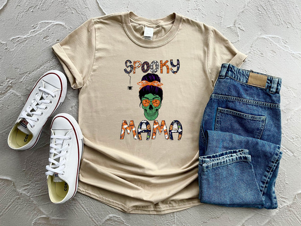 Spooky Mama Shirt, Halloween Shirt, Halloween Mom Shirt, Halloween Costume, Funny Halloween Gift, Halloween Party Shirt, Spooky Season Tee - 1.jpg