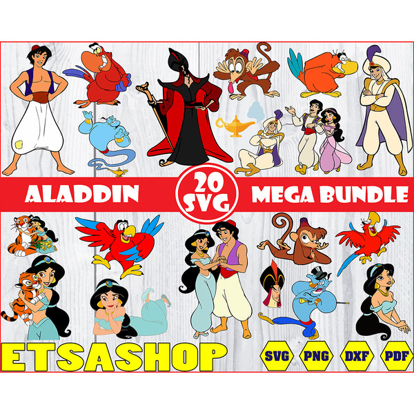 Disney Aladdin Digital Paper Scrapbooking
