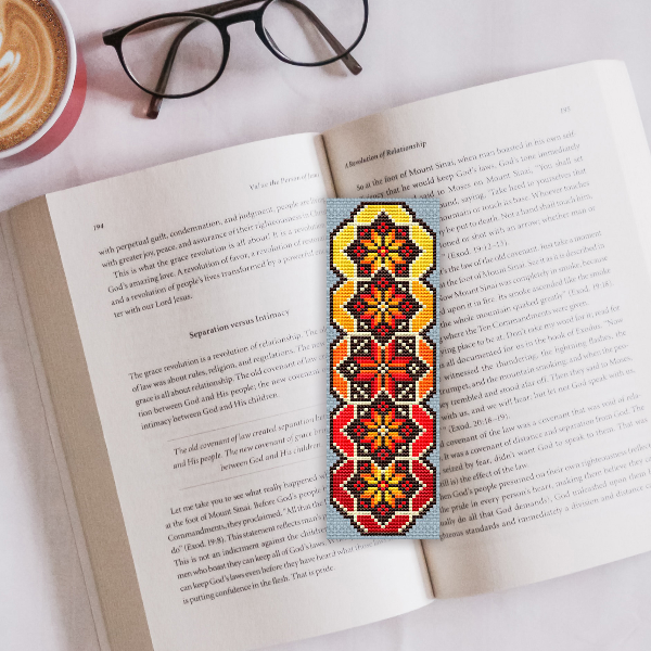 cross stitch bookmark pattern ethnic style