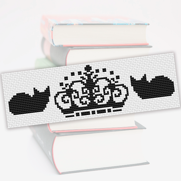 bookmark embroidery pattern cat