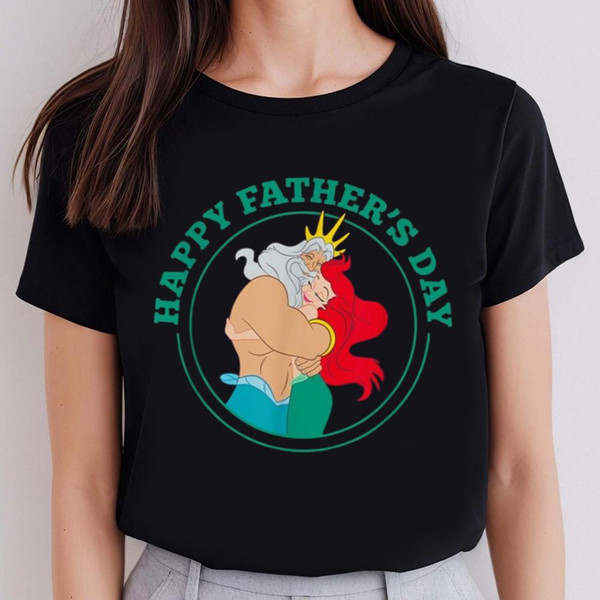 Ariel And King Triton Shirt, The Little Mermaid Shirt, Fathers Day Shirt, Snoopy Memorial Day Shirt, Shirt For Men Women, Graphic Design