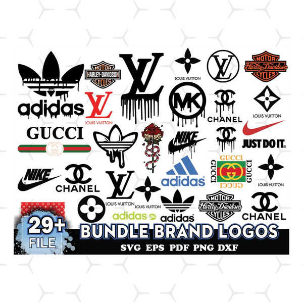 Fashion Brands Logo Bundle, Luxury Brands Logo SVG , Gucci SVG