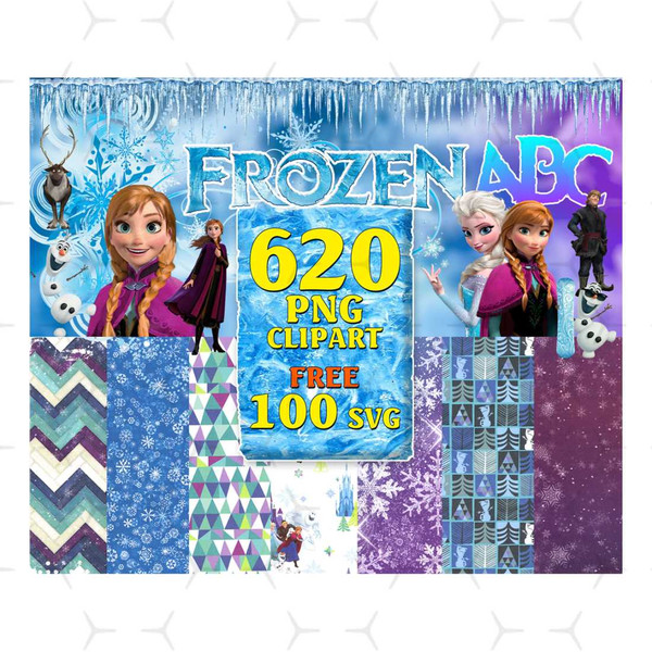 Disney Frozen Digital Paper Scrapbooking