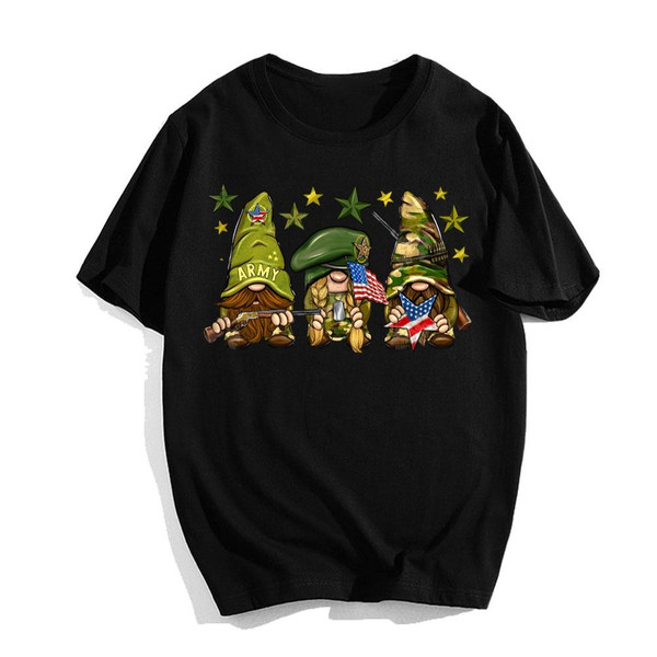 Army Gnomes Women 4th Of July T-Shirt Soldier Gnome, Shirt For Men Women, Graphic Design