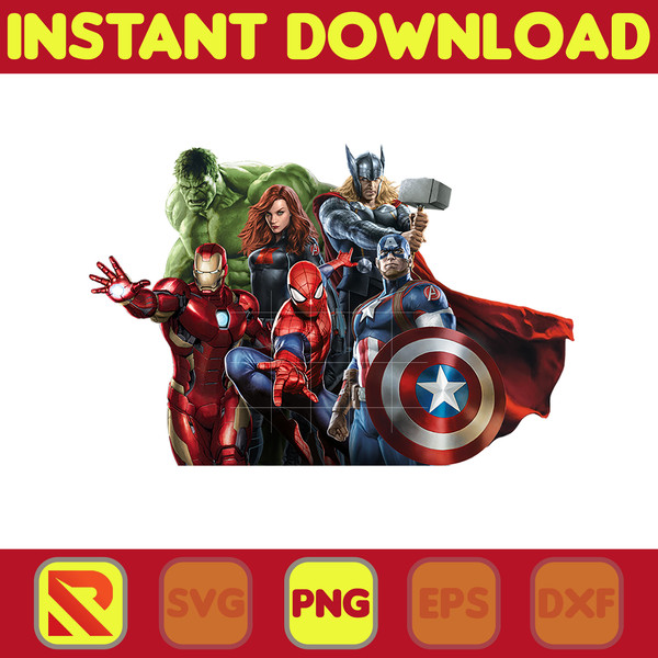 Marvel Superheroes Avengers Wall Decal Spider-man Captain America Iron Man  Hulk