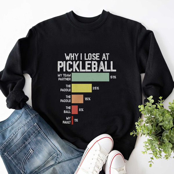 Why I Lose Pickleball Shirt, Gift for Her, Gift for Him, Pickleball Gifts, Sport Tshirt,  Sport Graphic Tees, Sport Team Outfit - 3.jpg