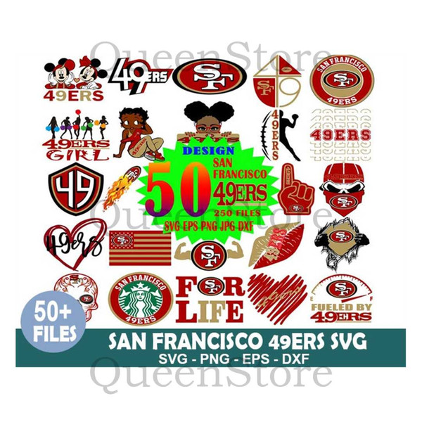 50 Files San Francisco 49ers Svg Bundle, San Francisco Svg, - Inspire Uplift