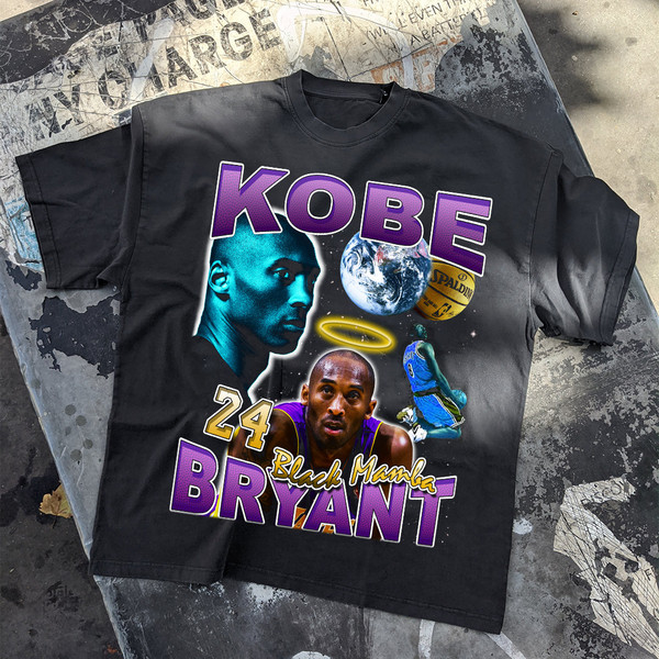 Kobe Bryant Homage T-shirt , Black Mamba NBA Vintage Bootleg - Inspire  Uplift