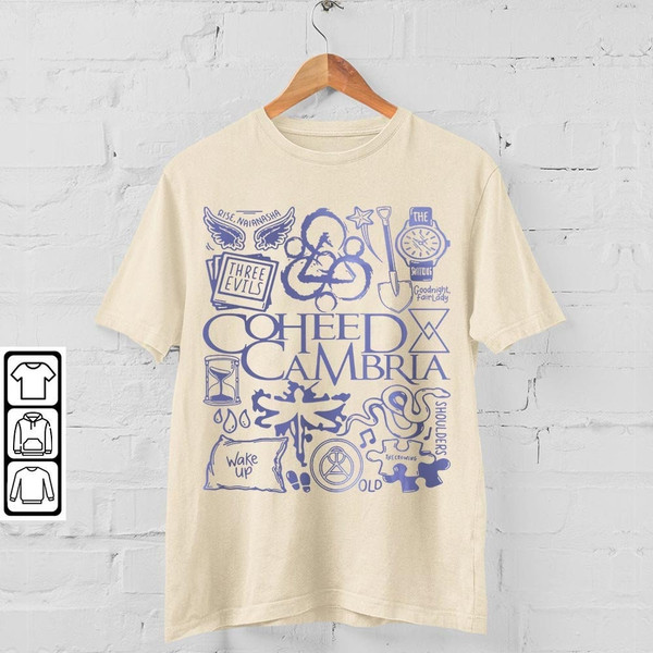 Coheed and Cambria Doodle Art Shirt, Vintage Coheed and Cambria Lyrics Tattoo Design Art Tour Concert 2023 V1 DA3105DT - 4.jpg