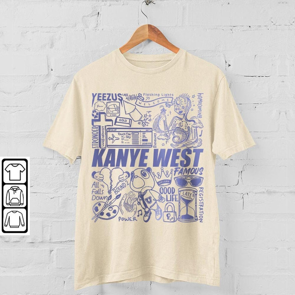 Kanye West Doodle Art Shirt, Vintage Merch Jesus Is King Lyrics Song Sweatshirt Hoodie, Retro Kanye Yeezy Rap Tour DA1205DT - 4.jpg