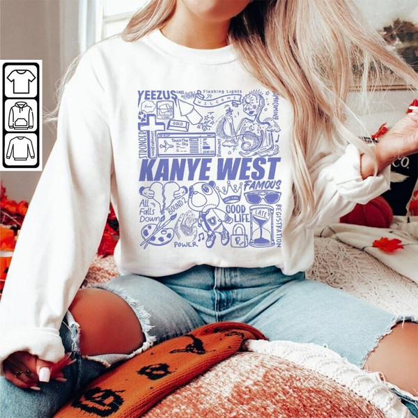 Kanye West Doodle Art Shirt, Vintage Merch Jesus Is King Lyrics Song Sweatshirt Hoodie, Retro Kanye Yeezy Rap Tour DA1205DT - 5.jpg