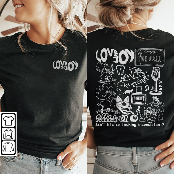 Lovejoy Doodle Art Shirt, 2 Side Vintage Lovejoy Merch Lyrics Album Sweatshirt Hoodie, Retro Lovejoy Tattoo Tour DA1505DT - 2.jpg