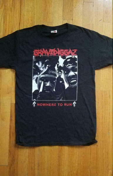 Gravediggaz  Nowhere to Run  90s Hip Hop Men's Tshirt Size USA Unisex Heavy Cotton - 1.jpg