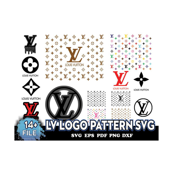 LV Pattern Bundle Svg, Pattern Logo Svg, Logos Svg, LV Logo - Inspire Uplift