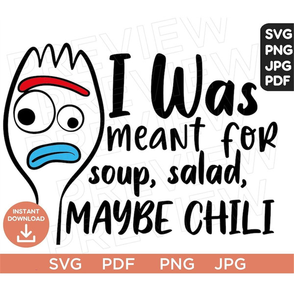 Forky Svg, Toy Story Forky Svg, I'm Trash Svg ,forky Iron Ontransfer File,  Forky Clipart, Toy Story Clipart, Eps, Dxf,png 