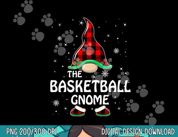 Basketball Gnome Buffalo Plaid Matching Family Christmas  png,sublimation (1) copy.jpg