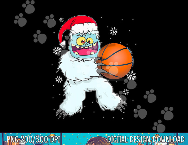 Basketball Player Yeti Abominable Snowman Christmas Pajama  png,sublimation copy.jpg