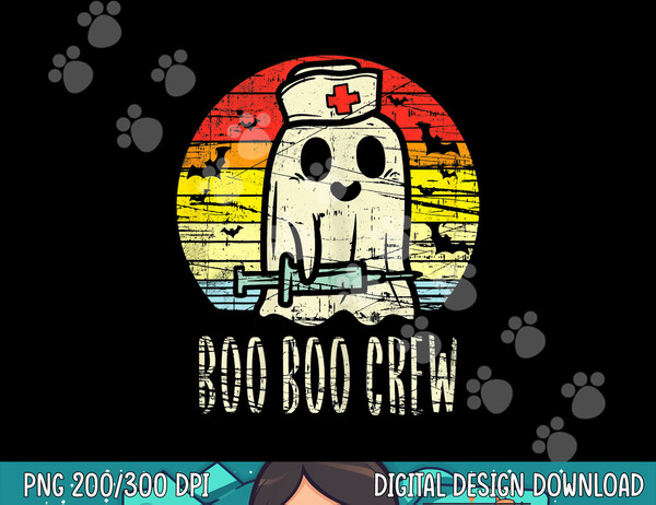 boo boo crew ghost nurse retro halloween 2021 nursing rn  png, sublimation copy.jpg