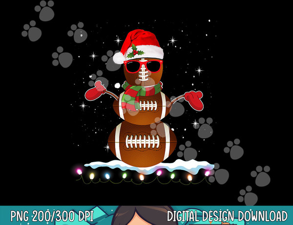 Christmas Football Ball Snowman Santa Hat Funny Sport Xmas png, sublimation copy.jpg