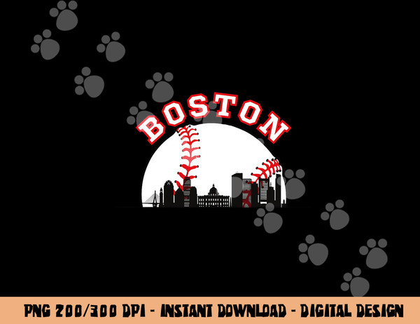 Boston Baseball Shirt Boston MA Cityscape BOS Skyline png, sublimation copy.jpg