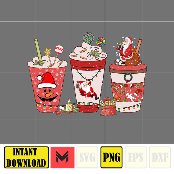 Christmas Coffee Latte Png, Christmas Coffee Png, Christmas Png, Pink Christmas Coffee Png, Printable File (5).jpg