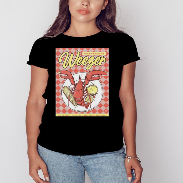 Weezer Indie Rock Road Trip June 30 2023 Bangor ME at Maine Savings Amphitheater T-Shirt, Shirt For Men Women, Graphic Design