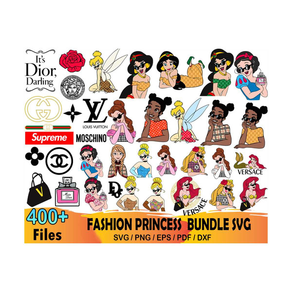 Disney Princess Fashion Brand SVG Bundle (FSD-A55) 