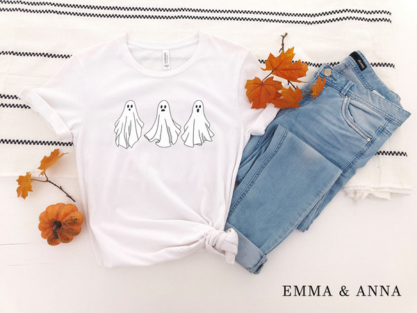 Ghost Shirt, Ghost T-Shirt, Halloween Shirt, Halloween Crewneck, Cute Ghost Shirt, Spooky Season, Trick or Treat Shirt, Halloween Party - 4.jpg