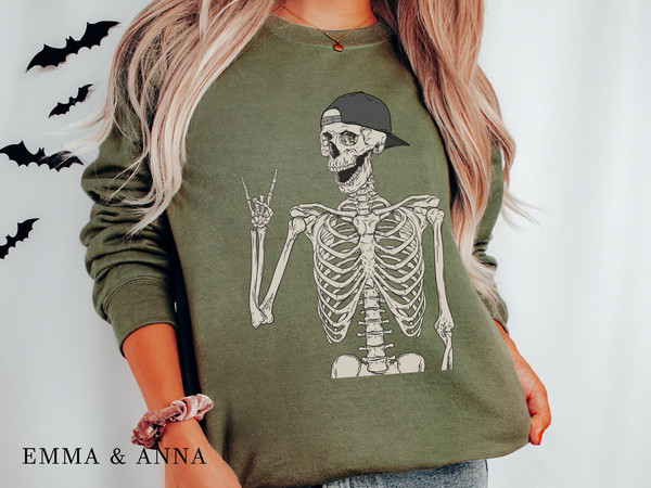 Halloween Sweatshirt, Stay Spooky Sweatshirt, Skeleton Sweatshirt, Halloween Crewneck, Fall Sweatshirt, Funny Skeleton Shirt, Spooky Season - 3.jpg