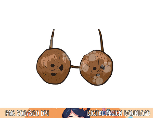 Coconut Summer Coconuts Bra Funny Coconut png, sublimation copy