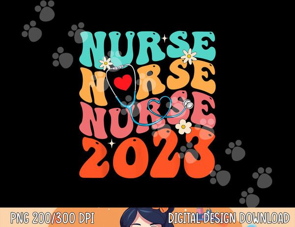 Cute Groovy Stethoscope Nurse Life Nursing Nurse Week 2023  png, sublimation copy.jpg