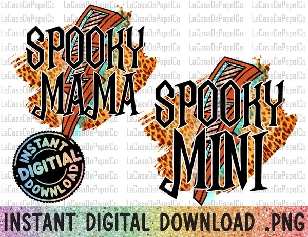 Spooky Mama Mini PNG, Sublimation Designs, Halloween Sublimation, Fall, Autumn, October, Retro, Vintage, Grunge, Mothers Day PNG Sublimation - 1.jpg