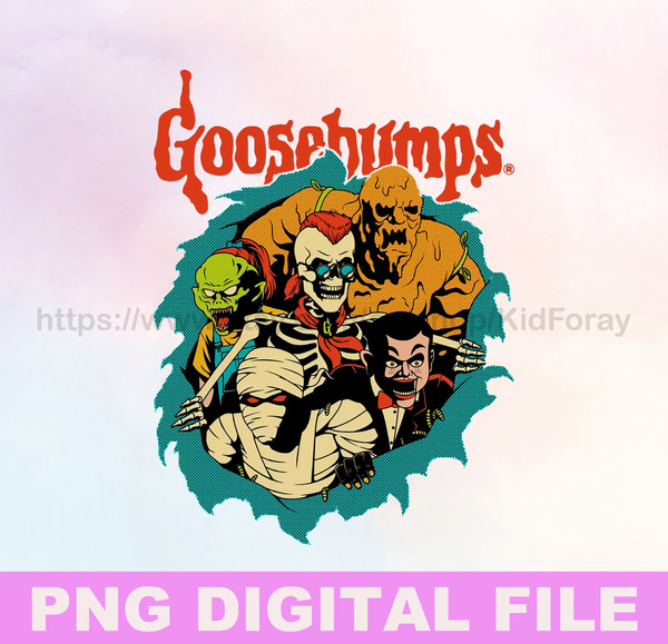 Goosebump PNG, Retro Halloween Ghost PNG, Vintage Halloween PNG - 1.jpg