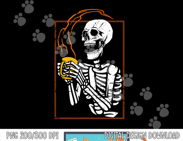 Dead But Caffeinated Coffee Lover Skeleton Halloween Costume png, sublimation copy.jpg