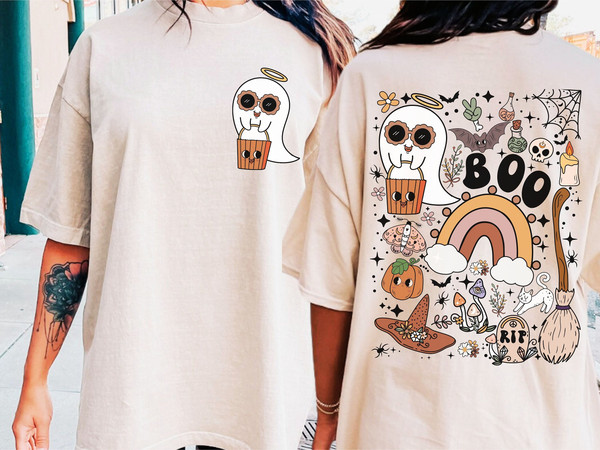 Cute Ghost Png, Boo Png, Retro Halloween Png, Halloween Sublimation, Kid Shirt Design, Spooky Halloween Png, Fall Sublimation Designs - 1.jpg