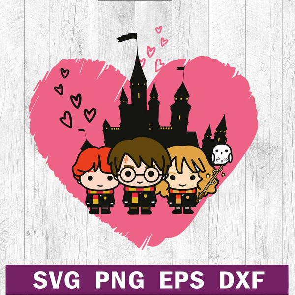 Harry potter friends heart SVG