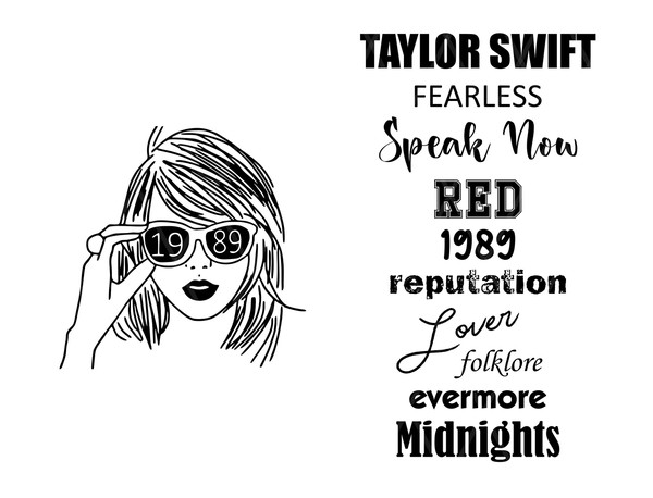 Bundle Taylor Swift Albums SVG  Taylor's Version, Png  Digital Image  Instant Download  Cricut  Silhouette  Cut Files - 1.jpg