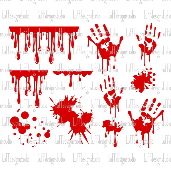 dripping bloody handprint png