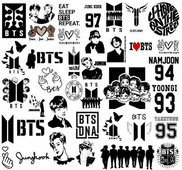 Pack of free Kpop stickers (SVG, PNG)