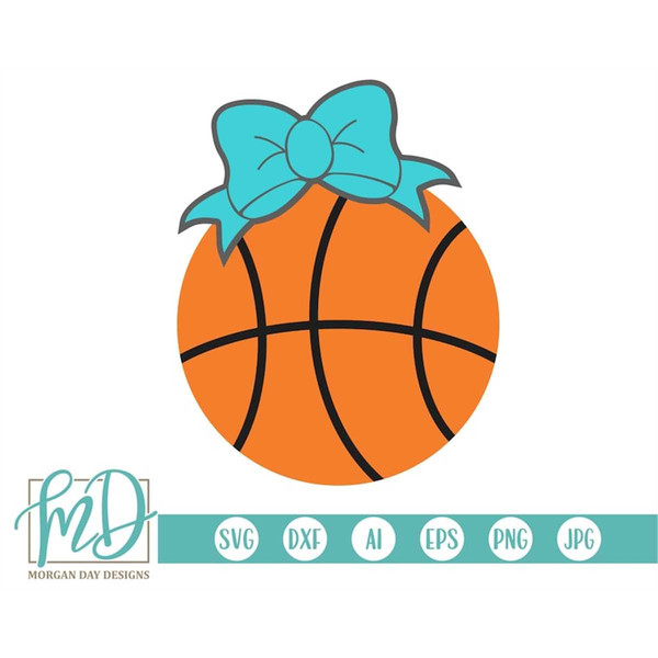 Basketball Bow SVG, Basketball SVG, Bow SVG, Basketball Girl - Inspire ...