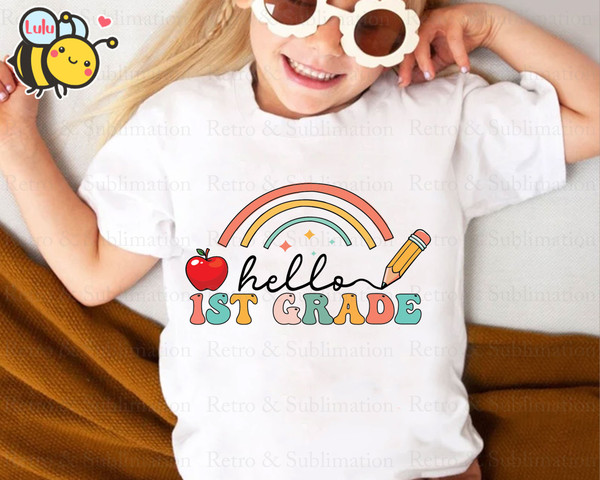 Hello 1st Grade Rainbow Svg, First Day Of School Svg, Back To School Svg, 1st Grade Svg, Boho Rainbow Svg Files for Cricut, Gifts For Kids - 3.jpg