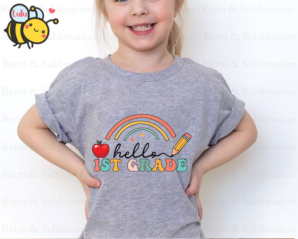 Hello 1st Grade Rainbow Svg, First Day Of School Svg, Back To School Svg, 1st Grade Svg, Boho Rainbow Svg Files for Cricut, Gifts For Kids - 4.jpg