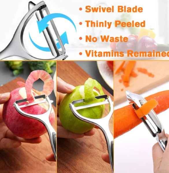 2pcs Vegetable Peeler For Kitchen, Potato Peelers For Fruit Straight Blade,  Durable Non-slip Handle