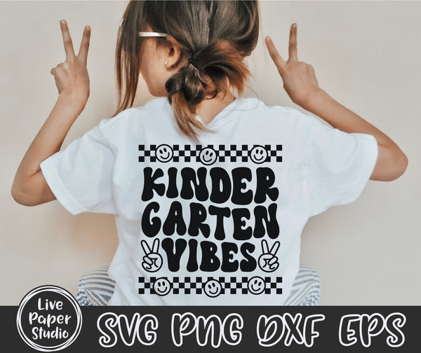 Kindergarten Vibes Svg Png, Retro Back to School Svg, Back to School Shirt, Hello Kindergarten, Kindergarten Squad, Digital Download Files - 5.jpg