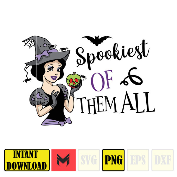 Halloween Princess Png, Spooky Vibes Png, Bat, Witch Png, Png Files For Cricut Sublimation, Easy Download (9).jpg
