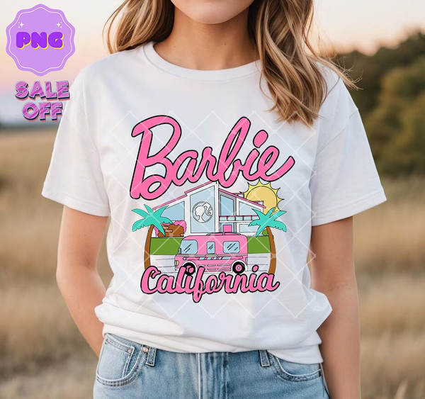 Malibu Barb The Beach Party Png, 90s aesthetic toy Png, gift idea for her, Y2K cali style, Doll Baby Girl Png, Girls Shirt, pink doll png - 2.jpg