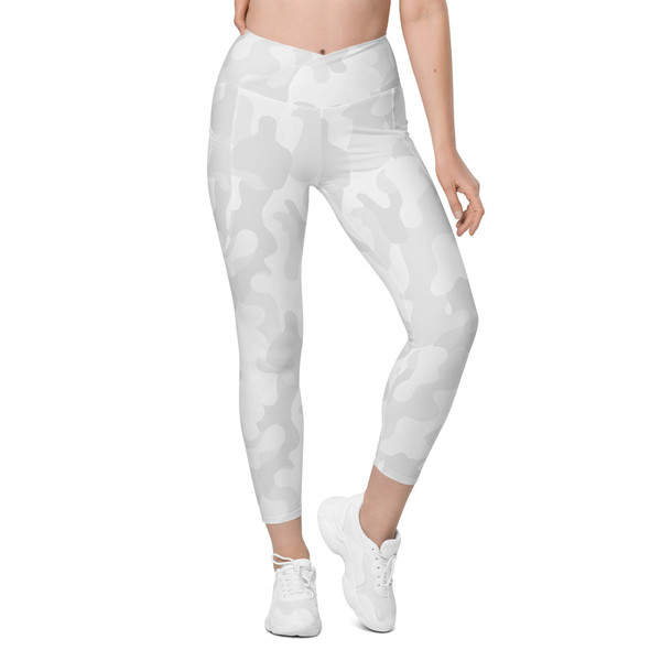 White Camo Leggings White Camouflage Crossover legging - Inspire Uplift