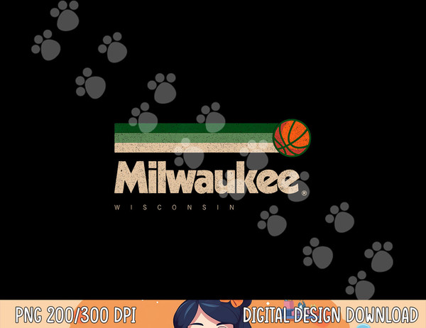 Green Milwaukee Basketball B-Ball Wisconsin Retro Milwaukee  png, sublimation copy.jpg