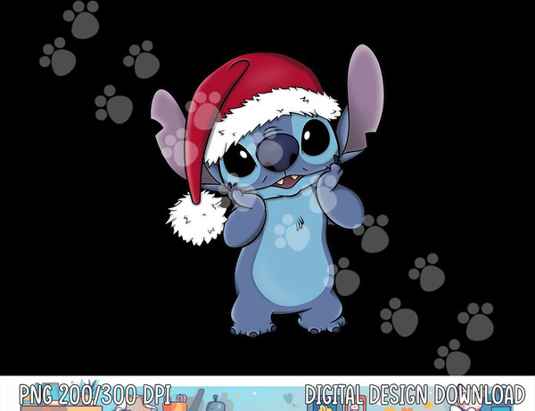 Disney Lilo & Stitch Christmas Santa Hat Stitch Portrait Sho - Inspire  Uplift
