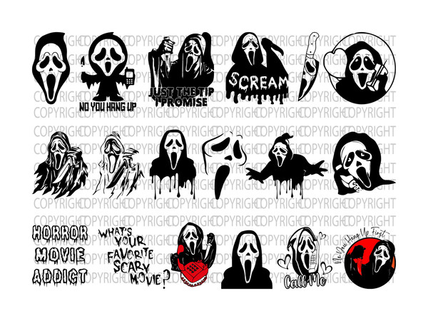 Scream svg, Ghost face svg, Scream You Hang up SVG, Scream ghost face no  you hang up first SVG, halloween svg, witch svg